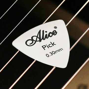 Alice - Metaal Gitaar Plectrums - Duurzaam - Dun 0,3mm - Gitaar - Voor Professionele Muzikanten - Model 0,3mm Apsilon
