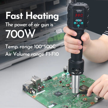 YIHUA Micro Hot Air Gun C/F Temp Adjusted 8858IV 700W Soldering Rework Welding Station LCD Digital Heat Gun BGA IC Solder Tools Apsilon