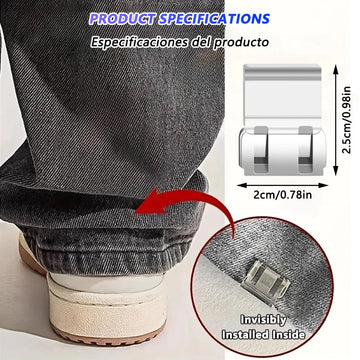 4~10PCS Invisible Leg Shortening Clip, Non-Slip Pants Edge Clip, Quick Fix Hem Clip, Hidden Pants Adjuster, Sewing Accessories Apsilon