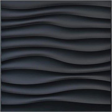 Diamond Serie - 3D Wandpaneel - Diamant Design - Vuurvast - Decoratie - Voor DIY - Model 30x30cm Mat Wit/Zwart Apsilon