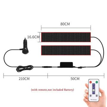 Devil Eye - LED Pixel Paneel Licht - Met Afstandsbediening - Vouwbaar - RGB Verlichting - Voor Vrachtwagens - 12V-24V Apsilon