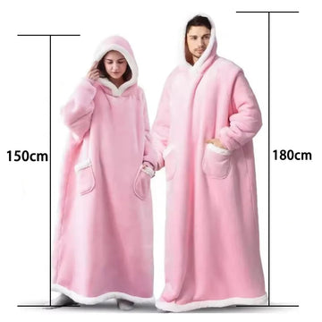 Super Lang - Flanellen Dekbedpyjama - Met Mouwen - Oversized - Winter - Voor Dames en Heren - Model 180cm Apsilon