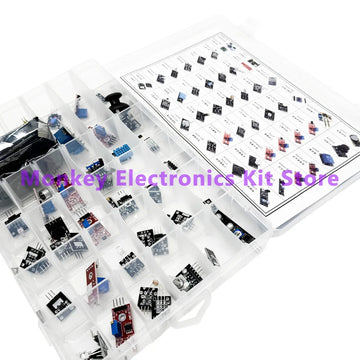 45 in 1 Sensors Modules and 16 Kinds Starter Kit For Arduino Raspberry Pi , Better Than 37 in 1 With Box DIY UNO R3 MEGA2560 Apsilon