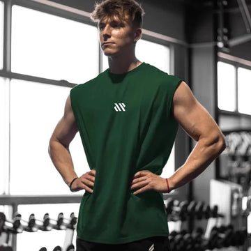 GITF mouwloos sportshirt voor heren van polyester