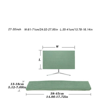 Computer monitor dust cover 2-piece set (1 Monitor cover and 1 keyboard cover) elastic, suitable for 24-30 inch monitors Apsilon