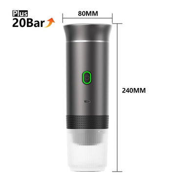 Draadloos Elektrisch - Portabele Espresso Koffiemachine - 3-in-1 Capsule en Poeder - Koffiemaker - Voor Reizigers en Kampeerders Apsilon