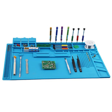 Silicone - Soldeermat - Hittebestendig 932°F - Antistatisch - Magnetisch - Soldeer - Voor Elektronica Reparateurs Apsilon