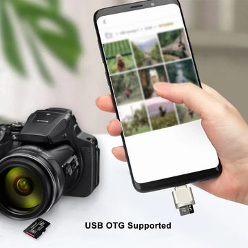Type C - SD-Kaartlezer - Met Zinklegering Schaal - USB-C Naar USB Adapter - Kaartlezer - Voor Laptop en Smartphone Gebruikers Apsilon