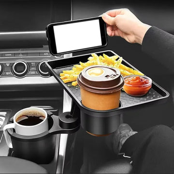 Universeel - Auto Bekerhouder Tray - Dubbele Houder - Verstelbaar - Drinkstandaard - Voor Automobilisten - Model UC001 Apsilon