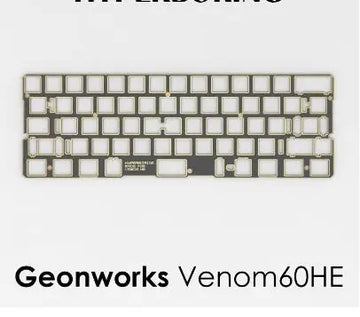 Geonworks Venom 60HE Keyboard Plate 6.25u 7u in FR4 Aluminium CF Sound Foam Pack Apsilon