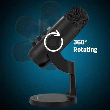 Haomuren - USB Microfoon - Condenser - Real-time Geluid - Noise Annulering - Opname - Voor Gamers en Podcasters - Model 2023 Apsilon