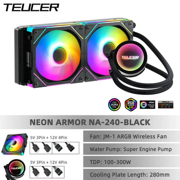 Teucer NA-360 Waterkoeling Radiator Voor Intel LGA En AMD AM CPU Koeling Koeler Voor Geavanceerde Systemen Apsilon