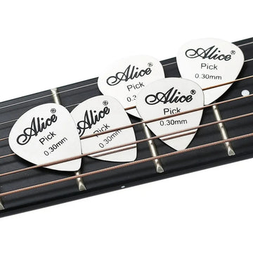 Alice - Metaal Gitaar Plectrums - Duurzaam - Dun 0,3mm - Gitaar - Voor Professionele Muzikanten - Model 0,3mm Apsilon