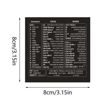 Shortcuts Sticker for Mac OS System 2025 New Shortcut Key Sticker for 13-16" MacBook Pro 13 /Air 13 Windows Word Excel Decal Apsilon