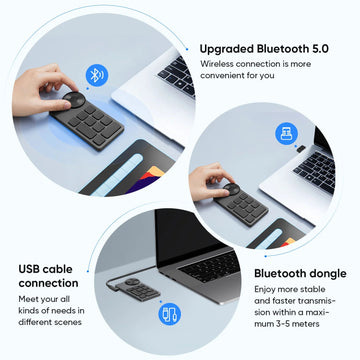 XPPen - Draadloze Afstandsbediening - Aangepaste Sneltoetsen - Bluetooth 5.0 - Grafische Tablet - Voor Ontwerpers - Express Key Apsilon