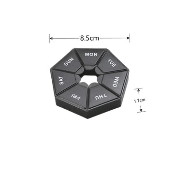 Mini Small Portable Travel Vitamin Pill Box Pills Cases Container Organizer Storage Tablets 7 Days Grids Medicine Fish Oils Apsilon