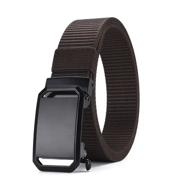 New Automatic Buckle Belt, Canvas Tactical Workwear Casual Outdoor Military Training Pants Belt For Men Apsilon