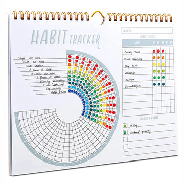 Gewoonte Tracker Serie - Kalender Journaal - Motiverend - Ongedateerd - Gewoontevolger - Voor Doelzetters - Model 12M Apsilon