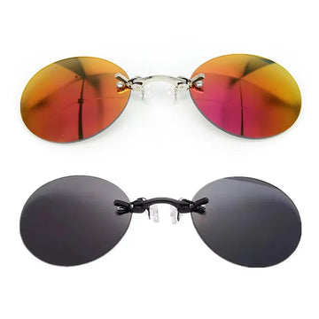 Matrix Morpheus - Zonnebril - Rond en Randloos - UV400 - Vintage - Voor Mannen - Randloze Bril Model Apsilon