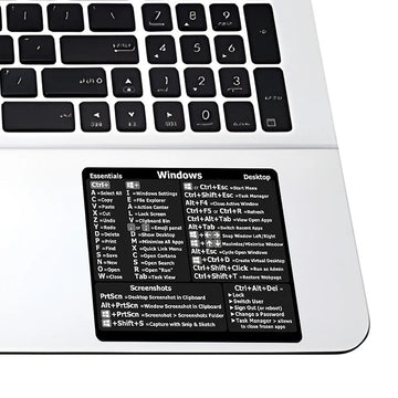 Shortcuts Sticker for Mac OS System 2025 New Shortcut Key Sticker for 13-16" MacBook Pro 13 /Air 13 Windows Word Excel Decal Apsilon