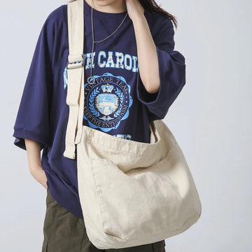 Canvas Serie - Schoudertas - Groot Capaciteit - Solide Kleur - Crossbody - Voor Studenten - Model 2023 Apsilon