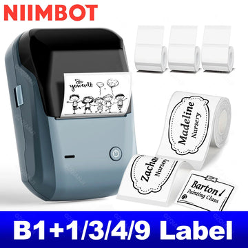 NIIMBOT - Thermische Labelprinter - Draagbaar - Bluetooth - Waterdicht - Voor Kantoor en Thuis - B1 Apsilon