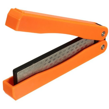 1PCS Portable Folding Pocket Knife Sharpener, Portable Double Sided Diamond Sharpening Stone Outdoor Sharpening Whetstone Apsilon