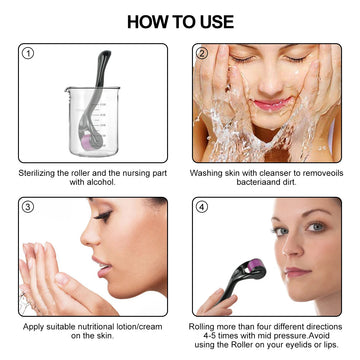 Professionele 540 - Derma Roller - Haargroei - Baardgroei - Micro Gezichtsroller - Voor Huidverzorging - Model 540 Apsilon