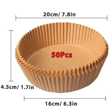 Luchtfriteuse - Bakpapier - Niet-Klevend - Wegwerp - Luchtfriteuse - Voor Thuiskoks - 50/100 Stuks Apsilon
