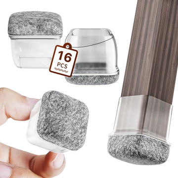 Siliconen - Stoelpootbeschermers - Anti-Slip - Geluiddempend - Vloerbeschermers - Voor Houten Vloeren - 16 Stuks Apsilon