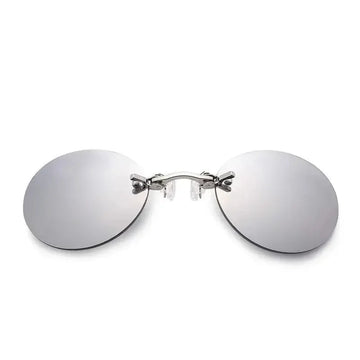 Matrix Morpheus - Zonnebril - Rond en Randloos - UV400 - Vintage - Voor Mannen - Randloze Bril Model Apsilon