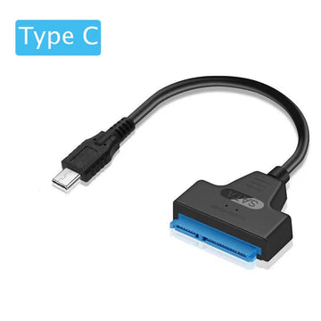 USB-SATA Serie - USB naar SATA Kabel - Tot 6 Gbps - Voor 2.5 Inch HDD SSD - Adapter - Voor Gebruikers - SATA III 22 Pin Apsilon