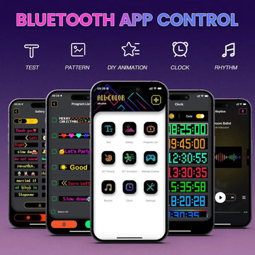 LED Ogen - LED Matrix Paneel - Fel RGB Lichten - App Besturing - Scrollend - Voor Vrachtwagen - Model 2121 Apsilon