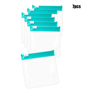 Set van 7 Pillenzakjes - Herbruikbaar en Zelfsluitend - 7 Kleuren - Geneesmiddelen Organizer - Voor Reizigers - Model 7pcs Apsilon