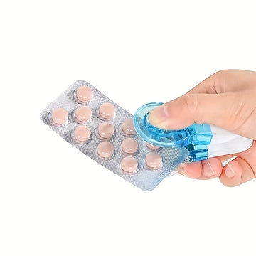 1pc Portable Pill Taker Remover with Medicine Box Household Gadgets, Tablets, Pills Assistance Tool New Design Pill Dispenser Apsilon