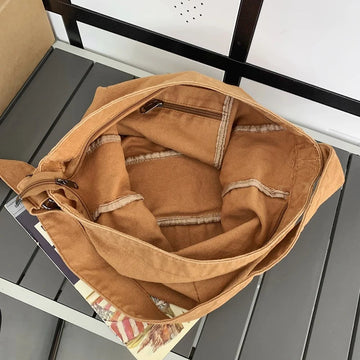 Canvas Serie - Schoudertas - Groot Capaciteit - Solide Kleur - Crossbody - Voor Studenten - Model 2023 Apsilon