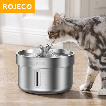ROJECO - Drinkfontein - Roestvrij Staal - Automatisch - Slim Waterdispenser - Voor Kat en Hond - Model 1 Apsilon