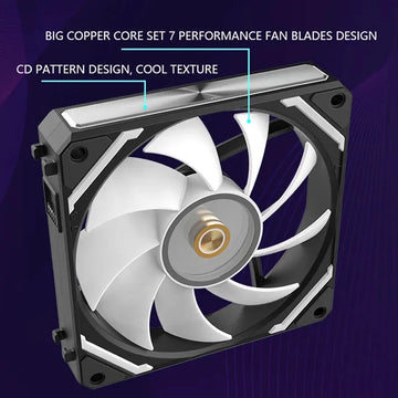 UPSIREN WF-120 ARGB PWM 3PCS Chassis fanARGB120mm/4PIN PWM/ Magic Color Wireless Stitching Computer heat dissipation fan Apsilon