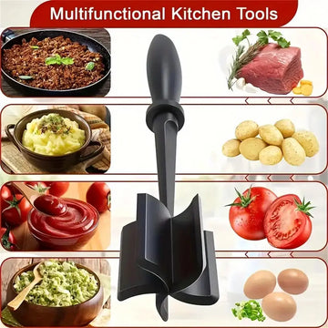 1pc Meat Chopper, Meat Shredder, Heat Resistant Suitable For Hamburger Meat Ground Beef Smasher Apsilon