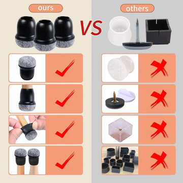 Siliconen - Stoelpootbeschermers - Anti-Slip - Geluiddempend - Vloerbeschermers - Voor Houten Vloeren - 16 Stuks Apsilon