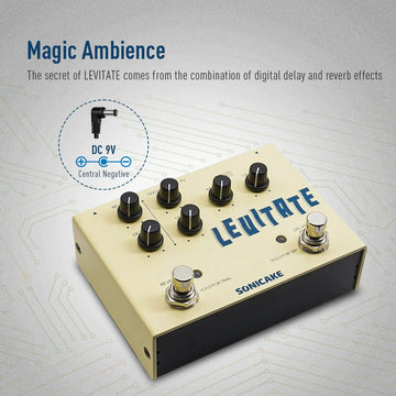 Sonicake Levitate - Effectpedaal - Digitale Delay - Reverb Effecten - Gitaar Effects - Voor Gitaristen - Model QDS-02 Apsilon