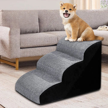 Pet 2/3 Step Dog Stair Cat Pet Ramp Ladder Washable Non Slip Removable Memory Foam Pet Products Ramp for Dog Pet Stairs for Dogs Apsilon
