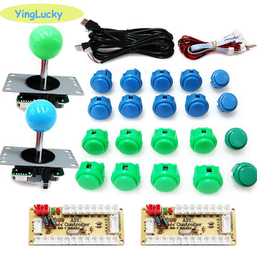 Arcade 2 Player Zero Delay Kit Mando Arcade Usb Encoder To Pc Rasberry Pi SANWA Push Button Joystick Usb Arcade Cabinet Apsilon