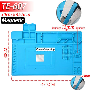Silicone - Soldeermat - Hittebestendig 932°F - Antistatisch - Magnetisch - Soldeer - Voor Elektronica Reparateurs Apsilon