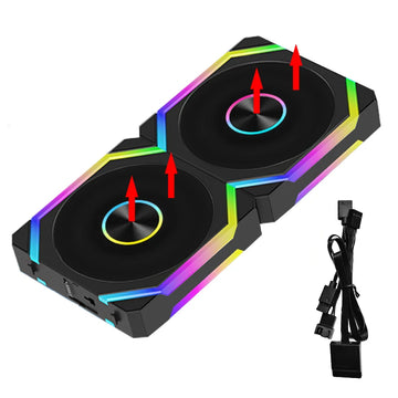 JUMPEAK HS120 Halo ARGB Cooling Fan 360mm 240mm Modular Stackable Splicing 120mm RGB Fans Kit For Gaming PC Case Water Cooler Apsilon