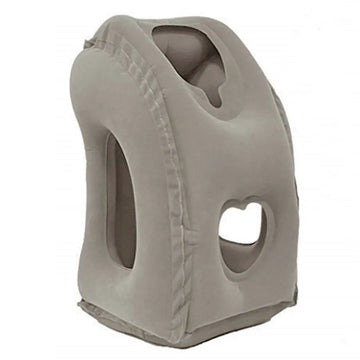 1pc Inflatable Travel Pillow, Airplane Pillow With Patented Valve Design, Travel Accessories With Neck And Head Support, Travel Apsilon