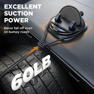 Joyroom - Dashboardhouder - 360° Rotatie - Anti-Slip Siliconen - Universeel - Voor Smartphones - Model Joyroom Apsilon