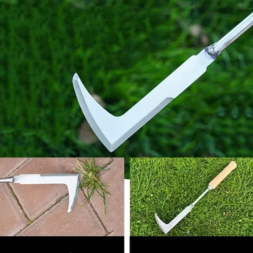 Stainless steel gap weeding tool, L-shaped multi-purpose garden hand tool, used for clearing weeds in yards, terraces, and lanes Apsilon