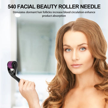 Professionele 540 - Derma Roller - Haargroei - Baardgroei - Micro Gezichtsroller - Voor Huidverzorging - Model 540 Apsilon