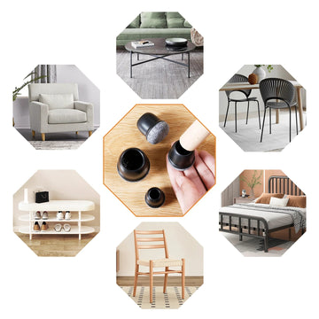 Siliconen - Stoelpootbeschermers - Anti-Slip - Geluiddempend - Vloerbeschermers - Voor Houten Vloeren - 16 Stuks Apsilon
